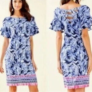 Lilly Pulitzer Diana Ruffle Sleeve Dress, size XL